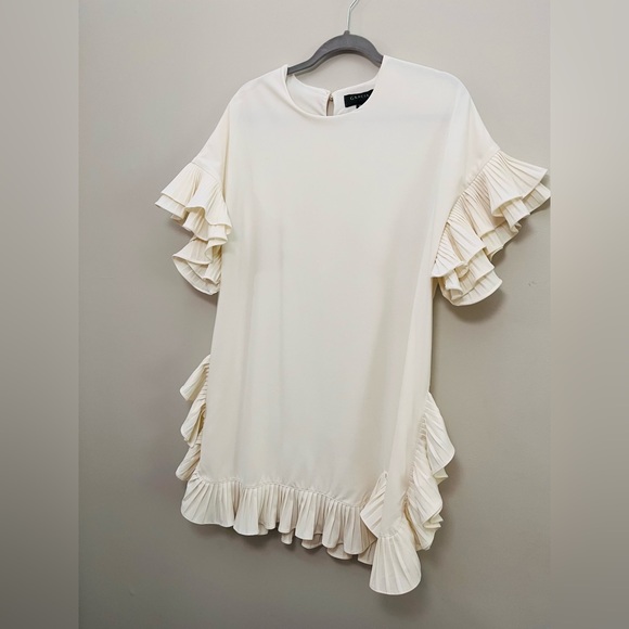 Gracia Ruffle Dress, Cream - Picture 3 of 4
